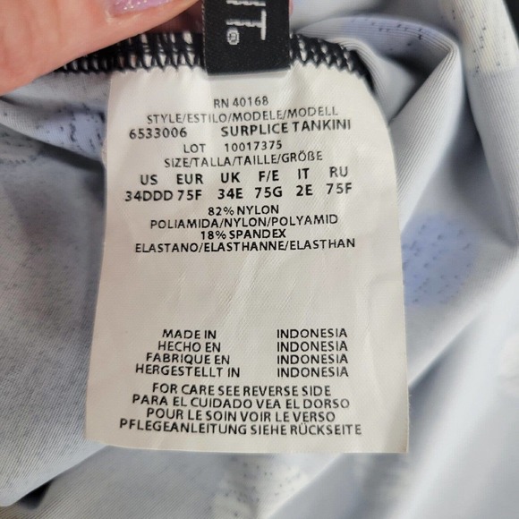 Miraclesuit Multi Spot Surplice Tankini Swim Top Size 34DDD Black Polka Dot NWT - Picture 9 of 9